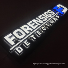 China manufacturers Company advertising acrylic channel led frontlit and backlit letter sign 3d logo signage